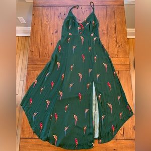 Farm Rio Green Macaw Dress